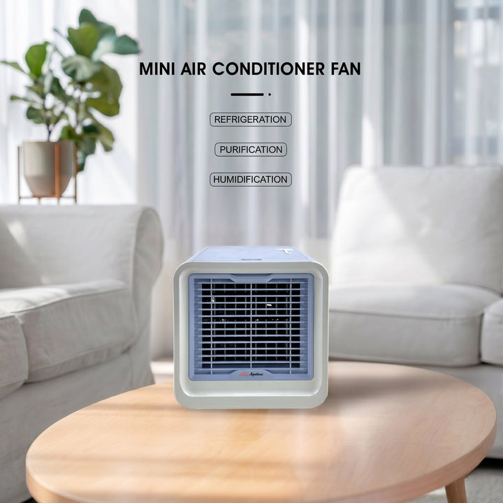 Mini Evaporative Air Cooler Fan | 120° Airflow | 3 Speed Settings | Night Light | USB Powered