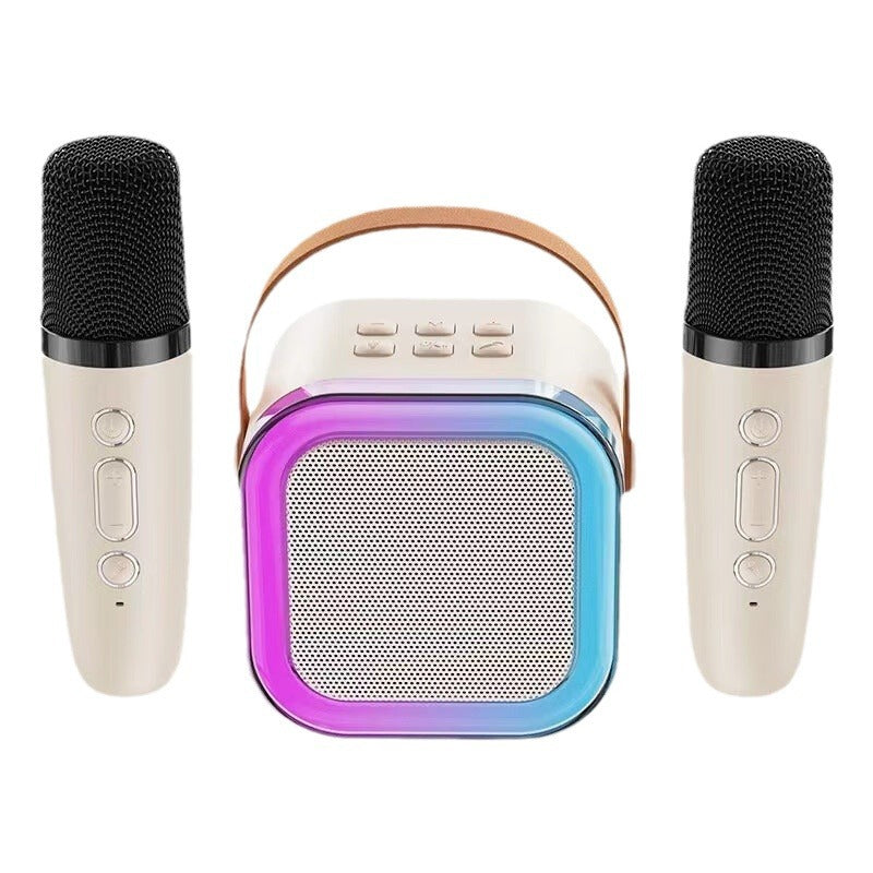 Mini Karaoke Speaker Set | Dual Wireless Mics | RGB Lights | Bluetooth 5.3 | USB-C