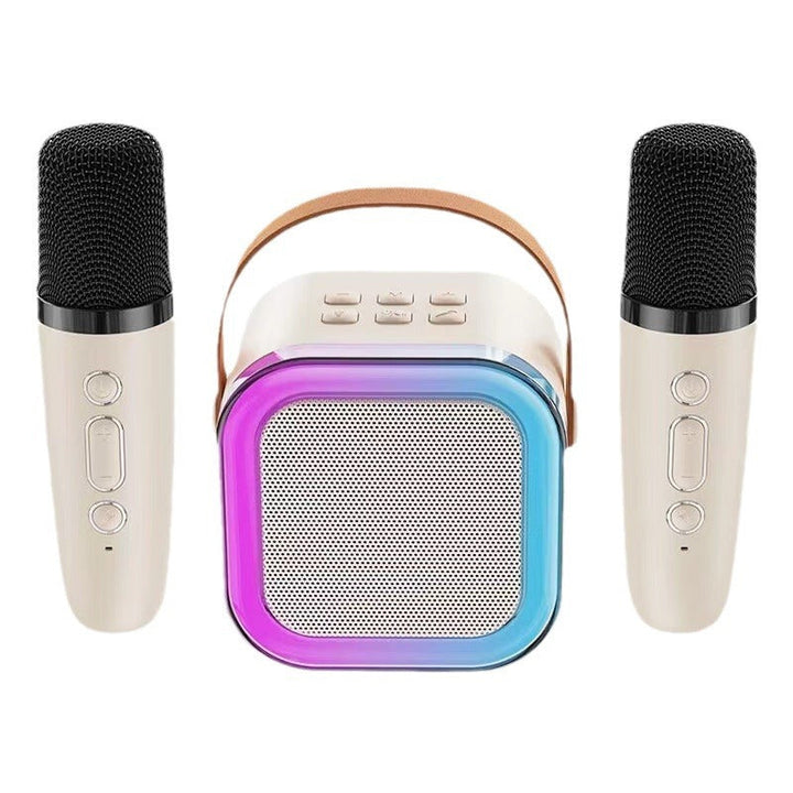 Mini Karaoke Speaker Set | Dual Wireless Mics | RGB Lights | Bluetooth 5.3 | USB-C
