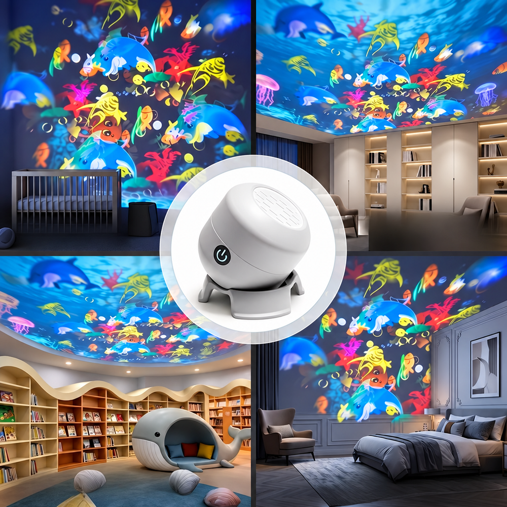 Mini Ocean Projector | Rotating Head, Remote And Stand