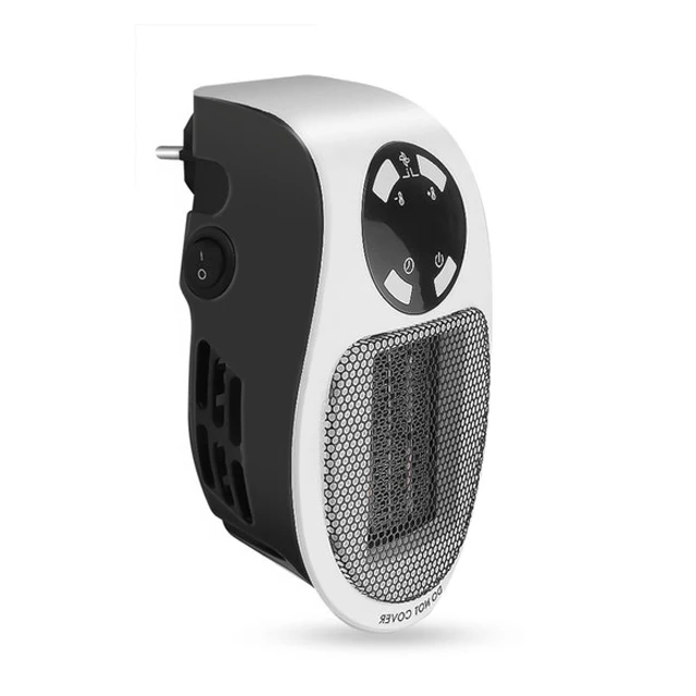 Mini Portable Electric Heater 500W | 12-Hour Timer & Remote Control | Adjustable 15-32°C Temperature Range Settings