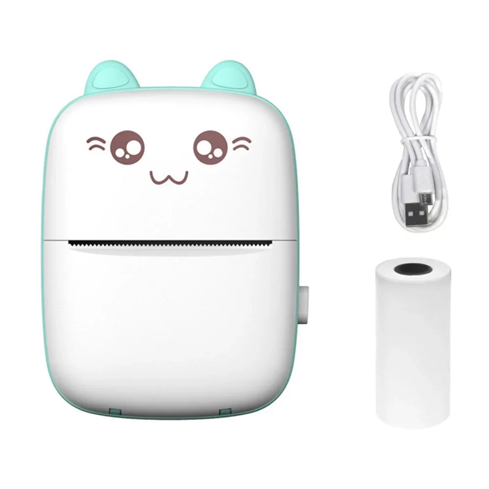 Mini Printer with Bluetooth | Cute Cat Thermal Printer
