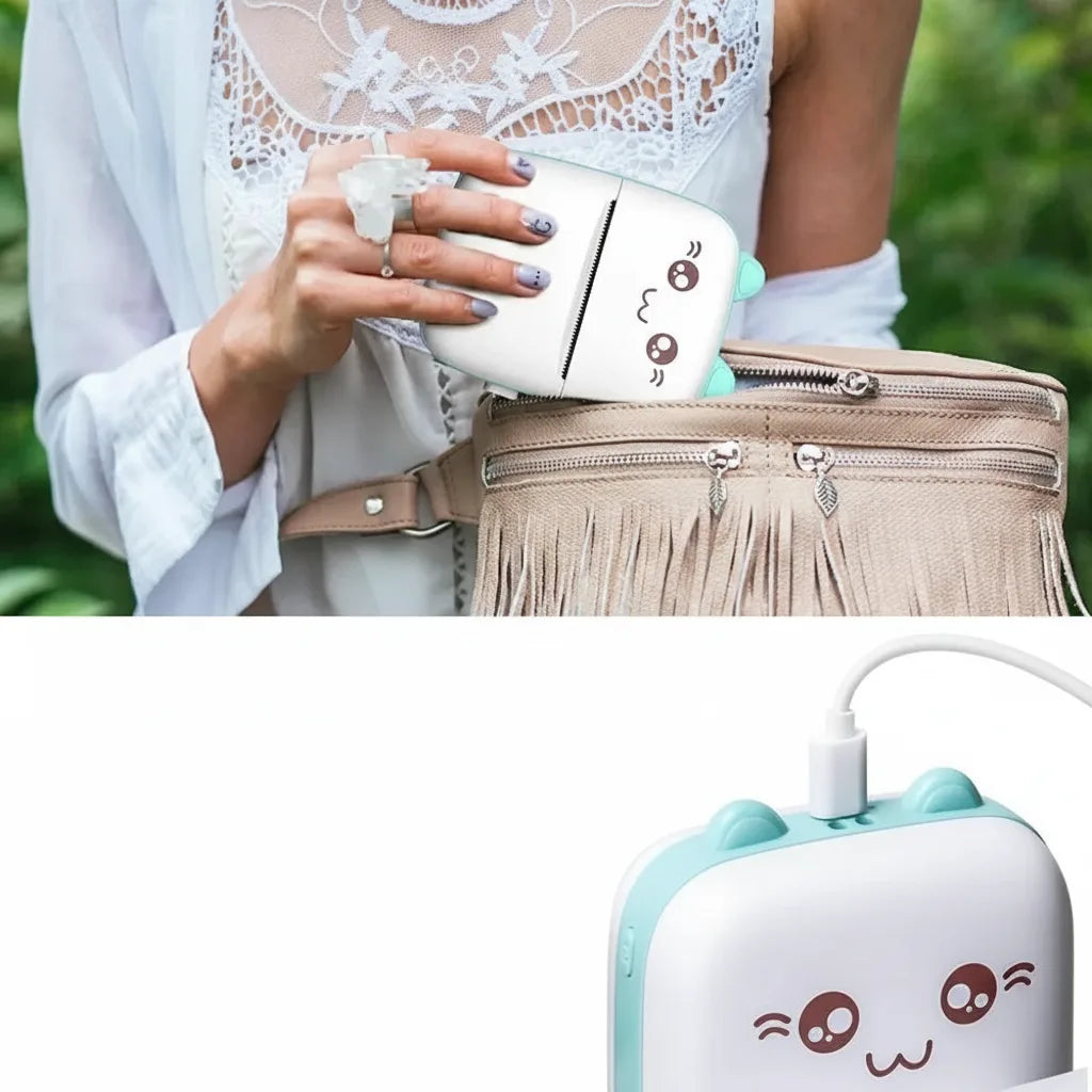 Mini Printer with Bluetooth | Cute Cat Thermal Printer
