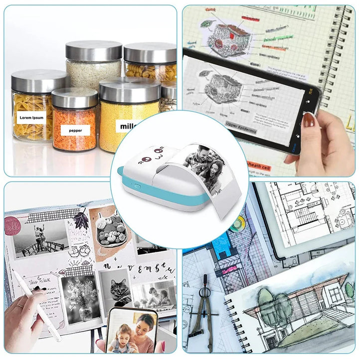 Mini Printer with Bluetooth | Cute Cat Thermal Printer