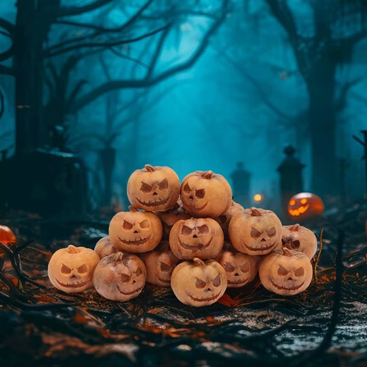 Mini Resin Pumpkin Set Halloween Fall Decor | 20 Piece Set for Tables &amp; Shelves | Reusable Resin Craft Pumpkins
