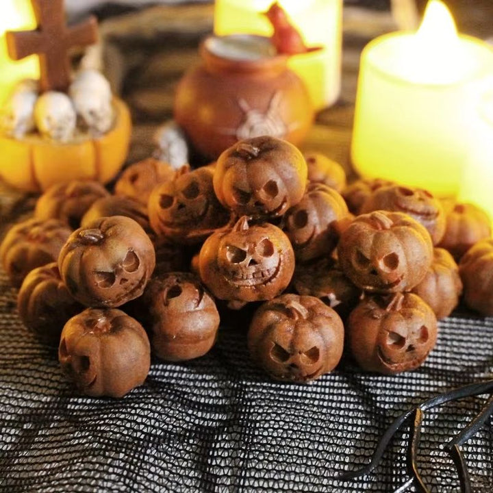 Mini Resin Pumpkin Set Halloween Fall Decor | 20 Piece Set for Tables &amp; Shelves | Reusable Resin Craft Pumpkins
