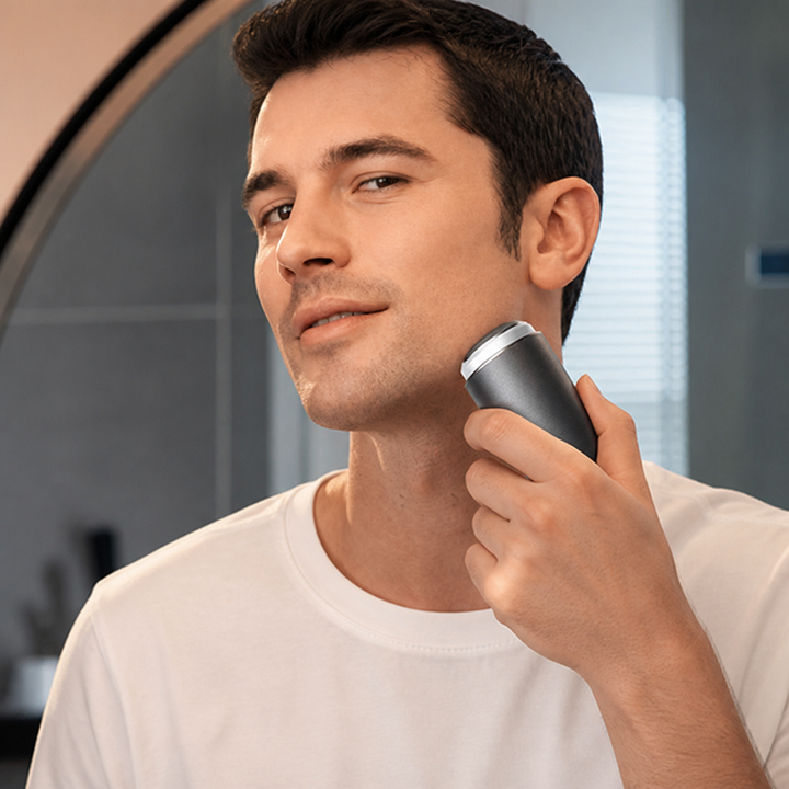 Mini Shaver for Men | 25-Blade Head, 6500 RPM, IPX7 Waterproof | 90-Minute Battery, USB-C Fast Charging, Aluminium Alloy Body
