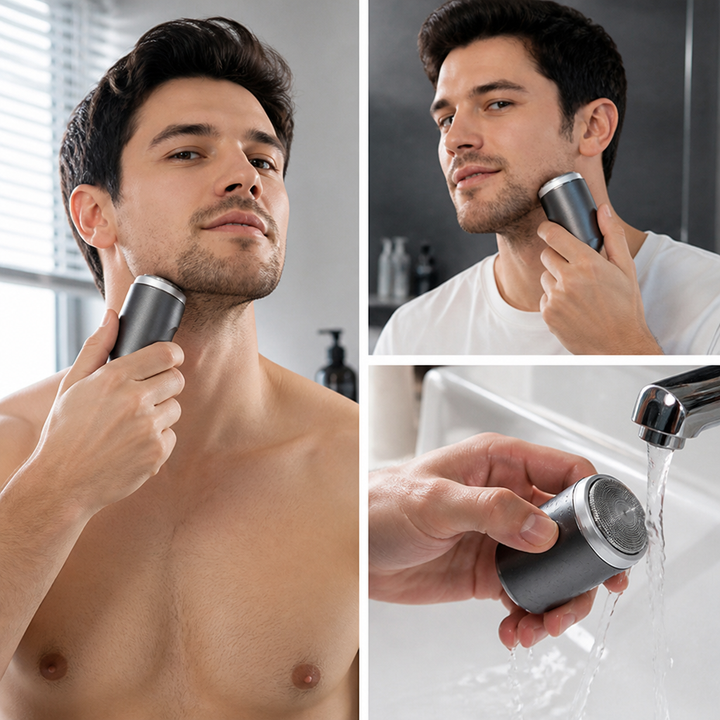 Mini Shaver for Men | 25-Blade Head, 6500 RPM, IPX7 Waterproof | 90-Minute Battery, USB-C Fast Charging, Aluminium Alloy Body