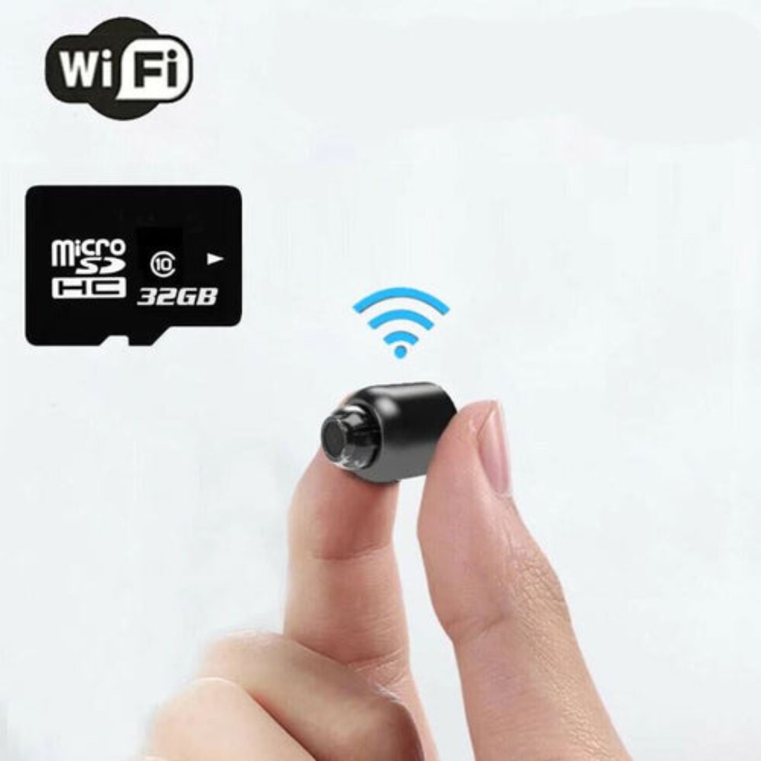 Mini WiFi Camera with Motion Detection | 1080P Full HD Night Vision | Remote Live View &amp; SD Card Storage for Home or Office Use