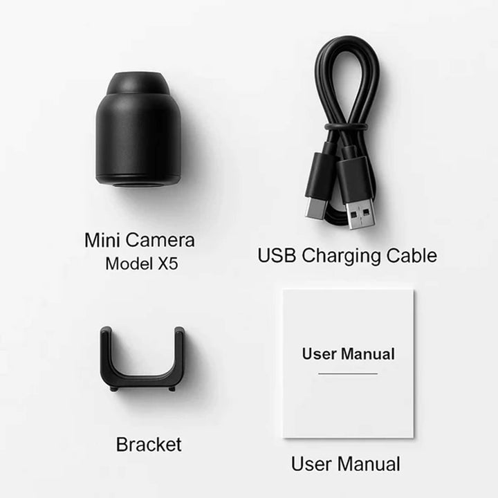 Mini WiFi Camera with Motion Detection | 1080P Full HD Night Vision | Remote Live View &amp; SD Card Storage for Home or Office Use