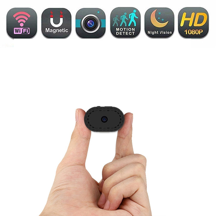 Mini WiFi Security Camera | 720P HD | Night Vision | Motion Alerts | Battery Powered