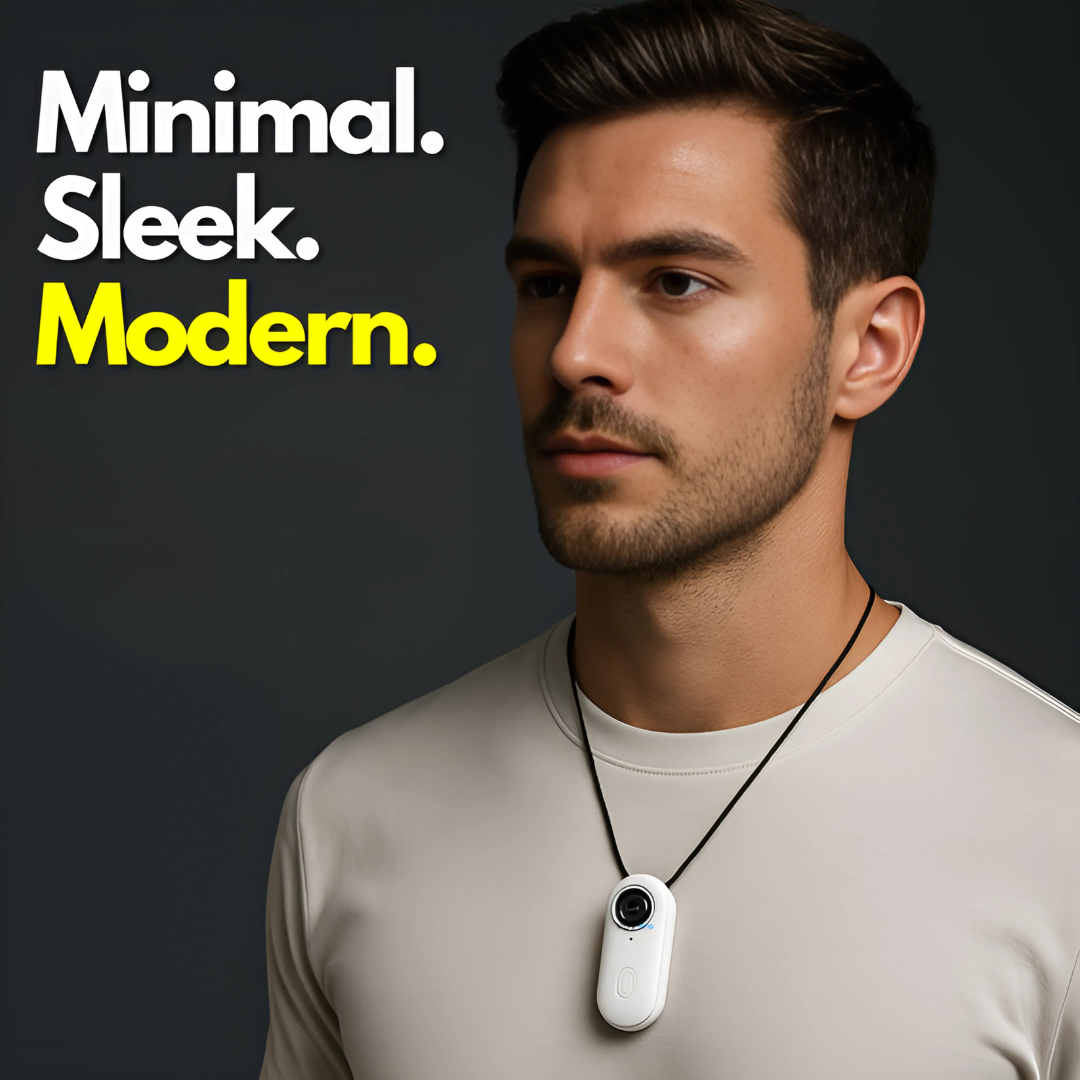 Mini Wireless Camera 2K | 360° View, Electronic Stabilisation &amp; Slow Motion | Magnetic Clip, Long Battery Life