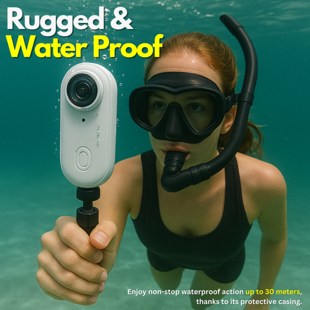 Mini Wireless Camera 2K | 360° View, Electronic Stabilisation &amp; Slow Motion | Magnetic Clip, Long Battery Life