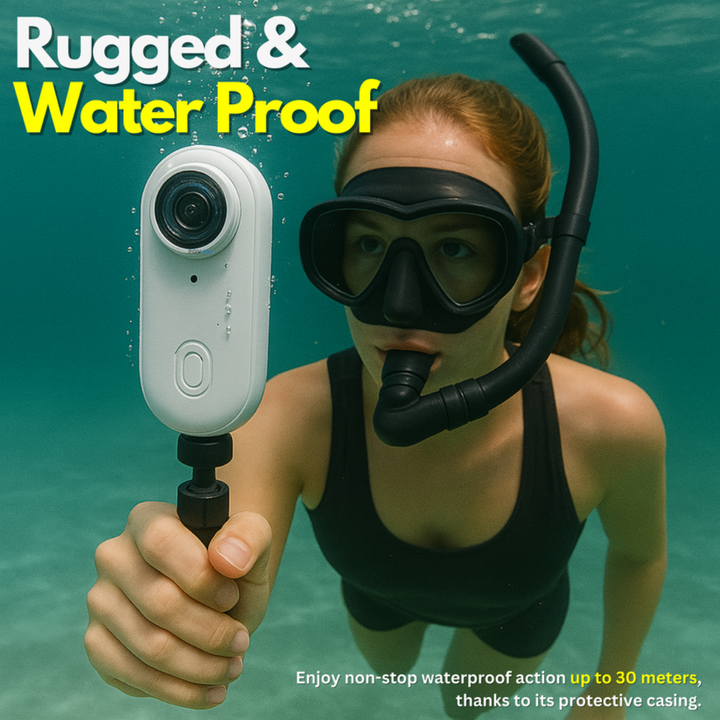 Mini Wireless Camera 2K | 360° View, Electronic Stabilisation &amp; Slow Motion | Magnetic Clip, Long Battery Life