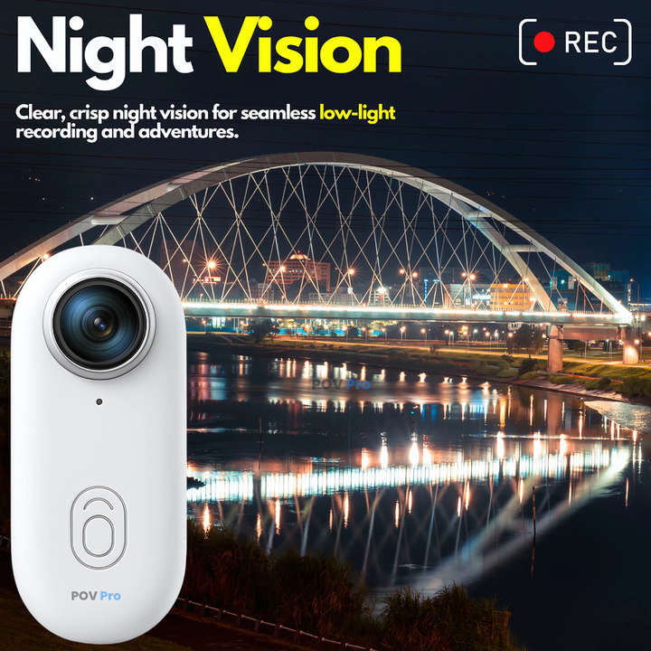 Mini Wireless Camera 2K | 360° View, Electronic Stabilisation &amp; Slow Motion | Magnetic Clip, Long Battery Life