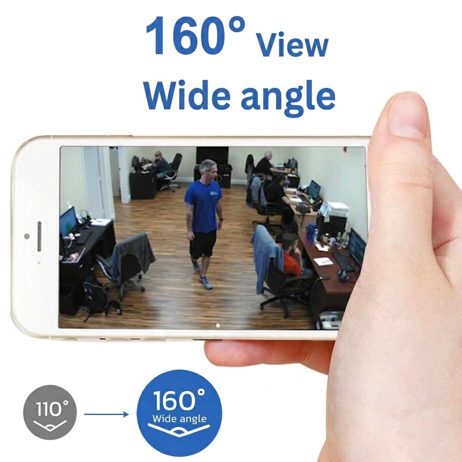 MiniEye | Compact WiFi Security Camera | 1080P HD | Night Vision | 160° Wide Angle