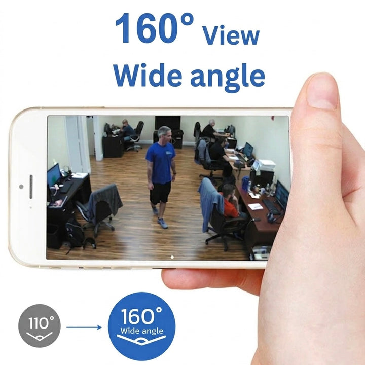 MiniEye | Compact WiFi Security Camera | 1080P HD | Night Vision | 160° Wide Angle