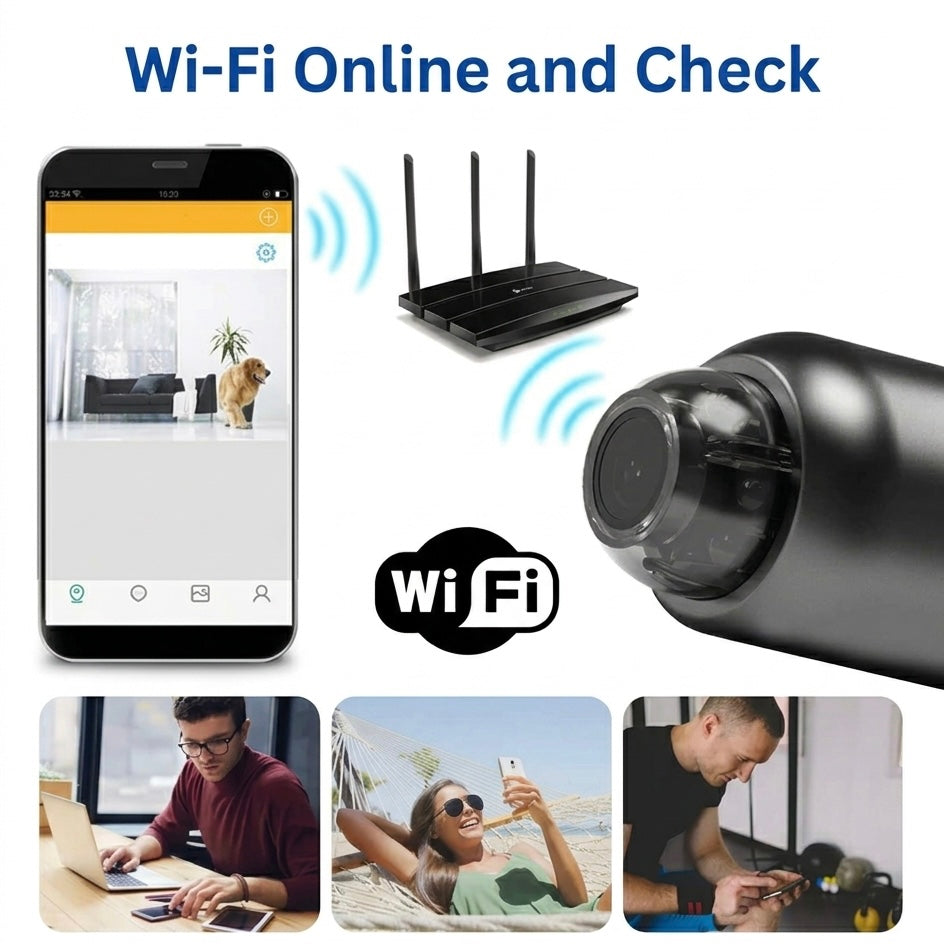 MiniEye | Compact WiFi Security Camera | 1080P HD | Night Vision | 160° Wide Angle