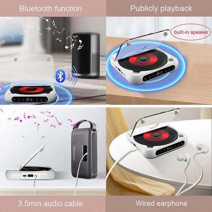 Mini CD Player Retro Look - Portable &amp; Bluetooth 4