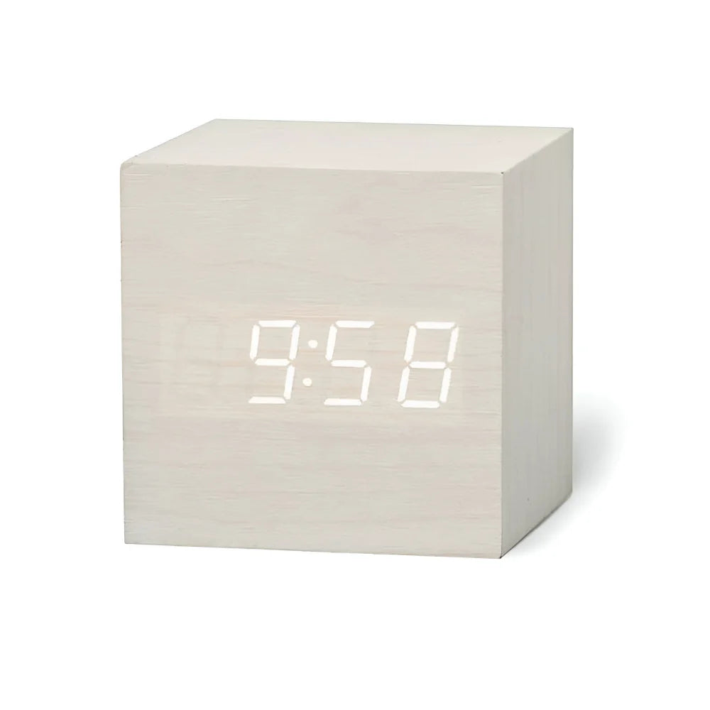 LED Digital Alarm Clock Cube | Time, Date &amp; Temperature Display | Battery or USB Powered with Automatic Night Mode 11