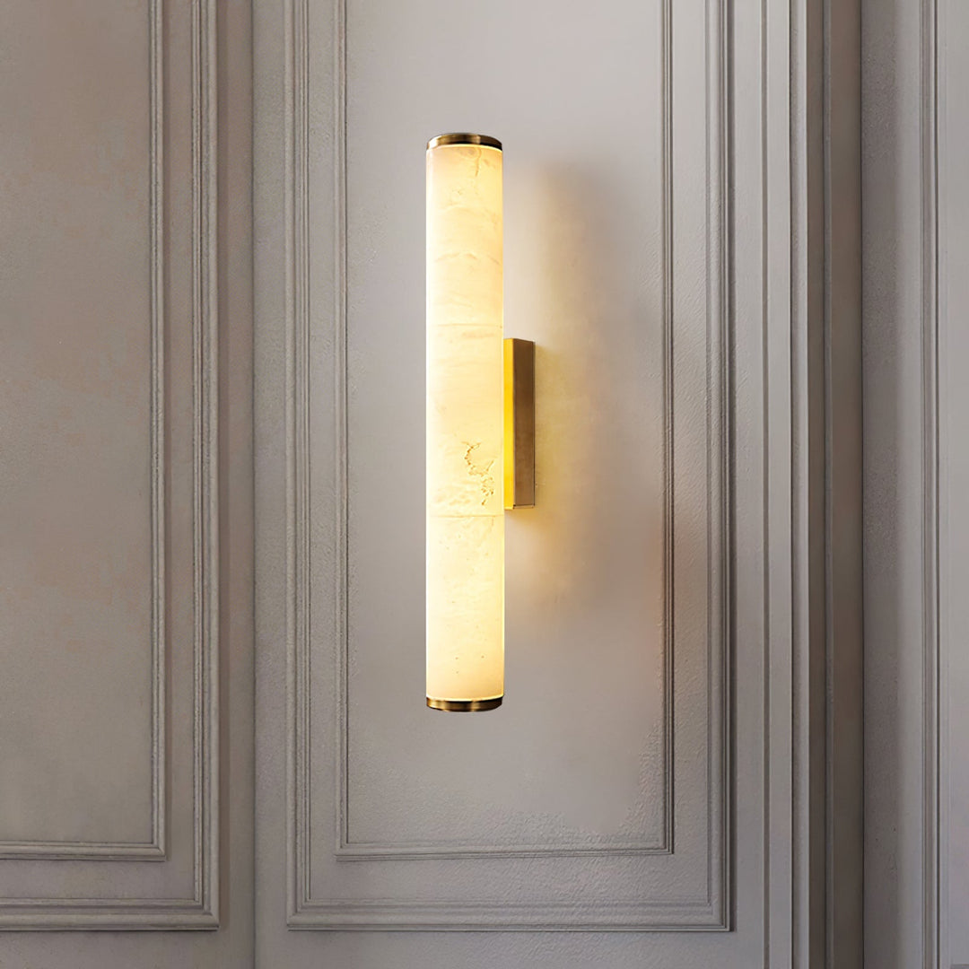 Minimalist LED Wall Sconce | Marble-Effect Resin | Warm White | IP20 Indoor