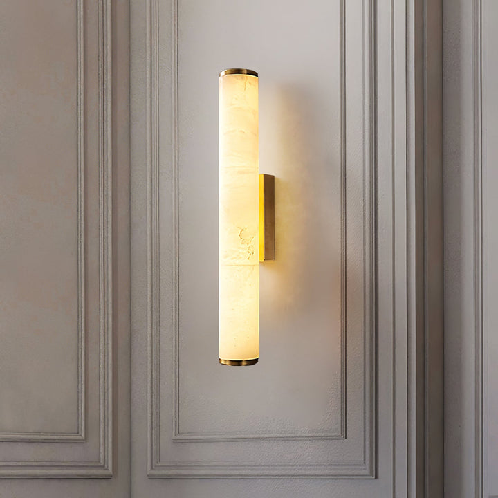 Minimalist LED Wall Sconce | Marble-Effect Resin | Warm White | IP20 Indoor