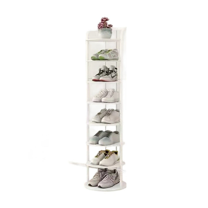 Minimalist Shoe Rack | Round Five-Tier For Narrow Corners