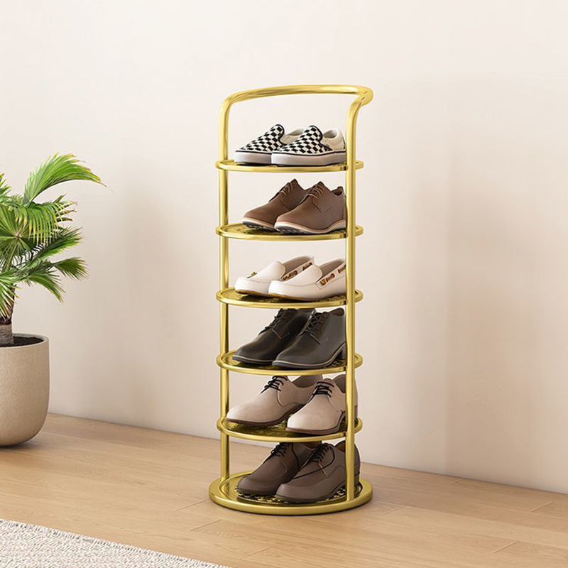 Minimalist Shoe Rack | Round Five-Tier For Narrow Corners