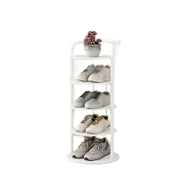 Minimalist Shoe Rack | Round Five-Tier For Narrow Corners