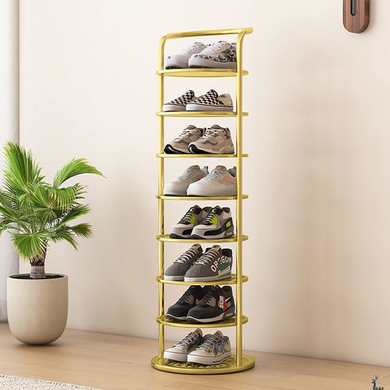 Minimalist Shoe Rack | Round Five-Tier For Narrow Corners