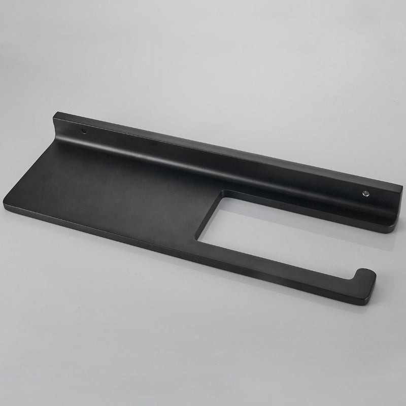 Modern Bathroom | Black Aluminum Toilet Paper Holder | Shelf Design