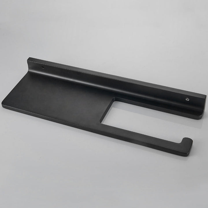 Modern Bathroom | Black Aluminum Toilet Paper Holder | Shelf Design