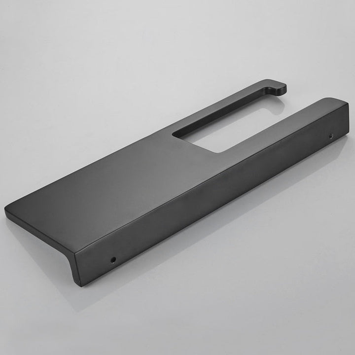 Modern Bathroom | Black Aluminum Toilet Paper Holder | Shelf Design