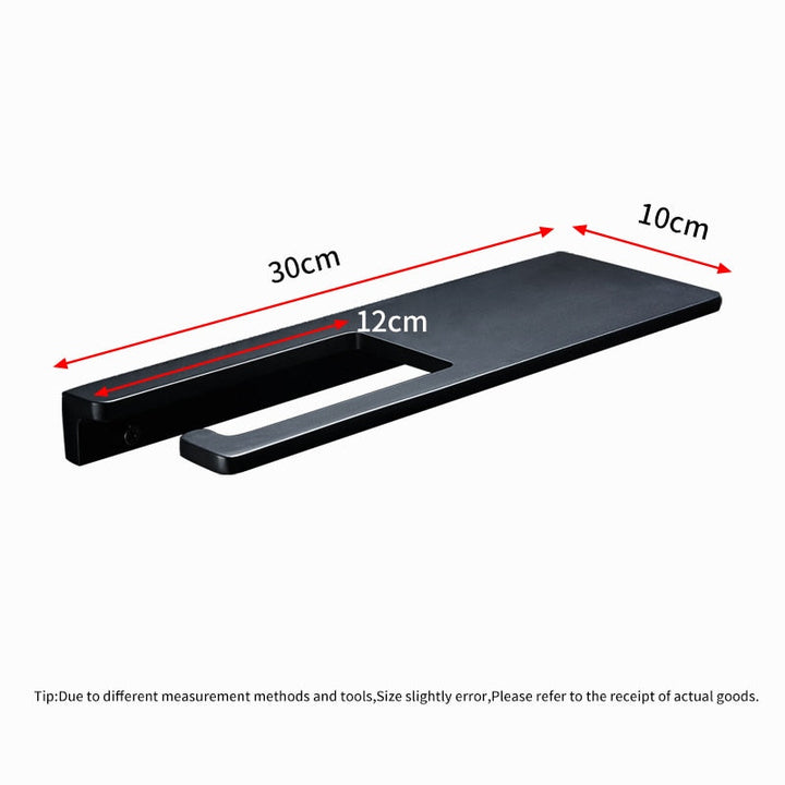 Modern Bathroom | Black Aluminum Toilet Paper Holder | Shelf Design