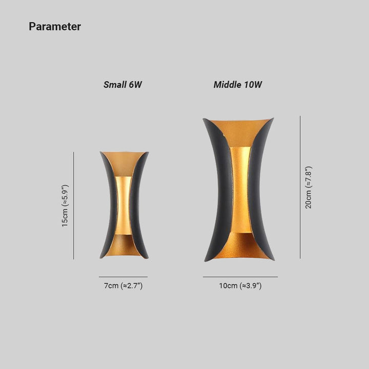 Modern Curved LED Outdoor Wall Light