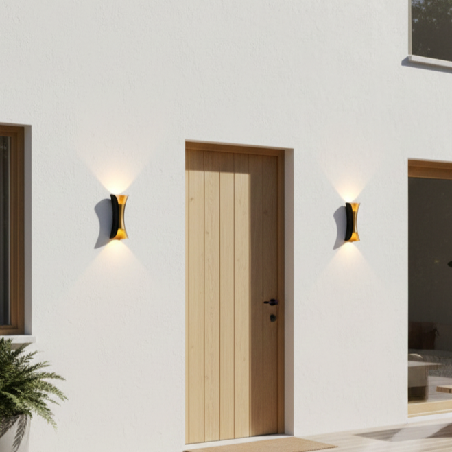 Modern Curved LED Outdoor Wall Light