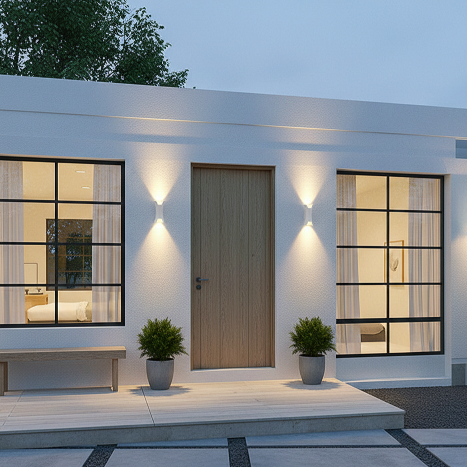 Modern Curved LED Outdoor Wall Light