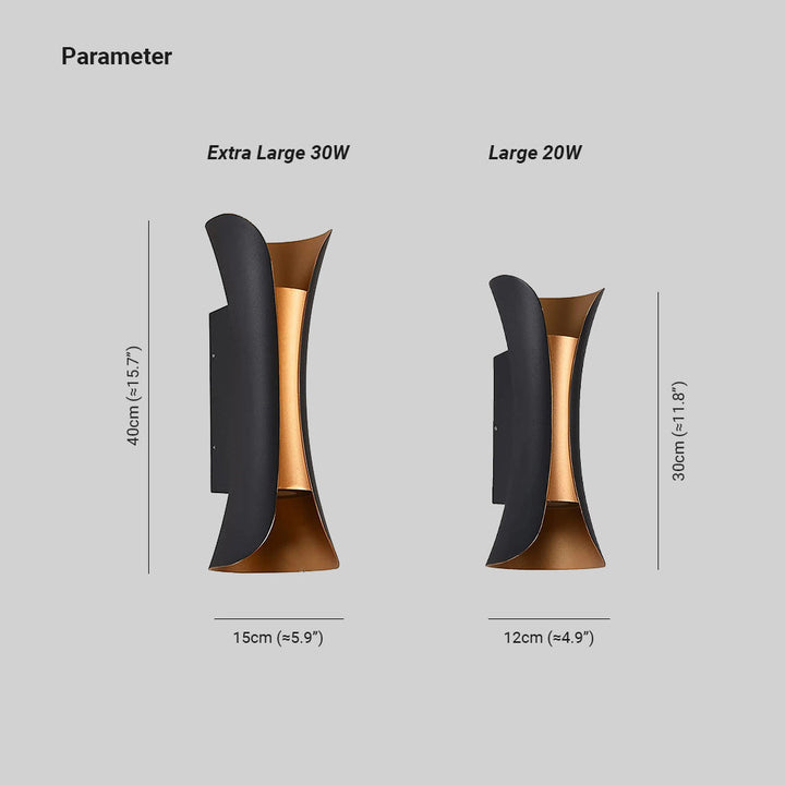 Modern Curved LED Outdoor Wall Light