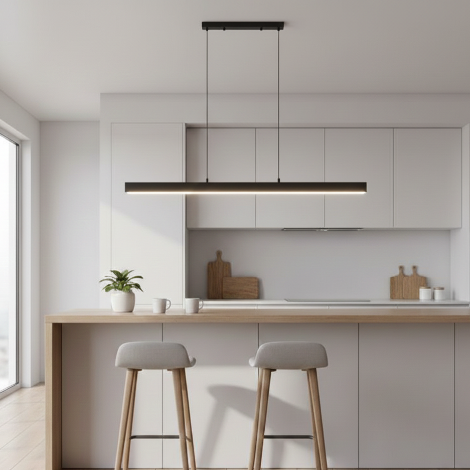 Modern Dimmable LED Pendant Light | 3 Color Temps | Adjustable Height | IP20