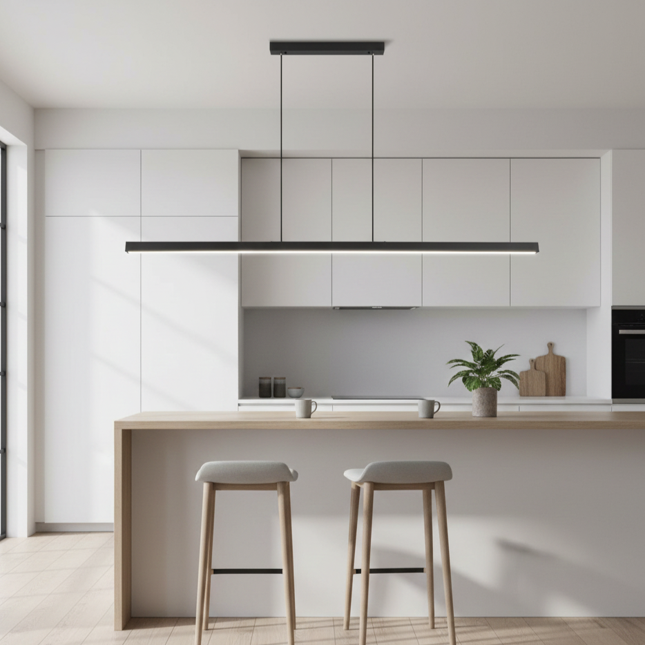 Modern Dimmable LED Pendant Light | 3 Color Temps | Adjustable Height | IP20