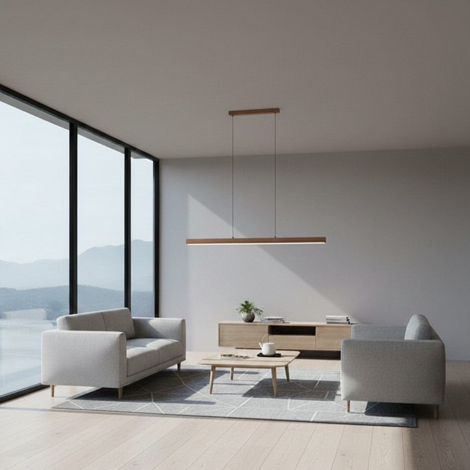 Modern Dimmable LED Pendant Light | 3 Color Temps | Adjustable Height | IP20
