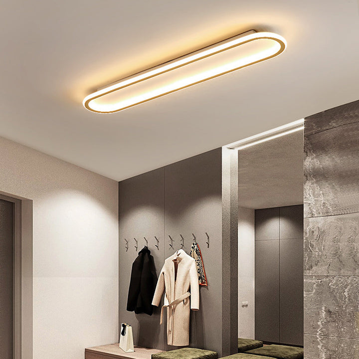 Modern Geometric LED Ceiling Light | Dimmable | Black, Gold &amp; Rose Gold | 40–100 cm
