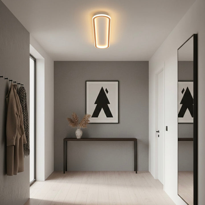 Modern Geometric LED Ceiling Light | Dimmable | Black, Gold &amp; Rose Gold | 40–100 cm