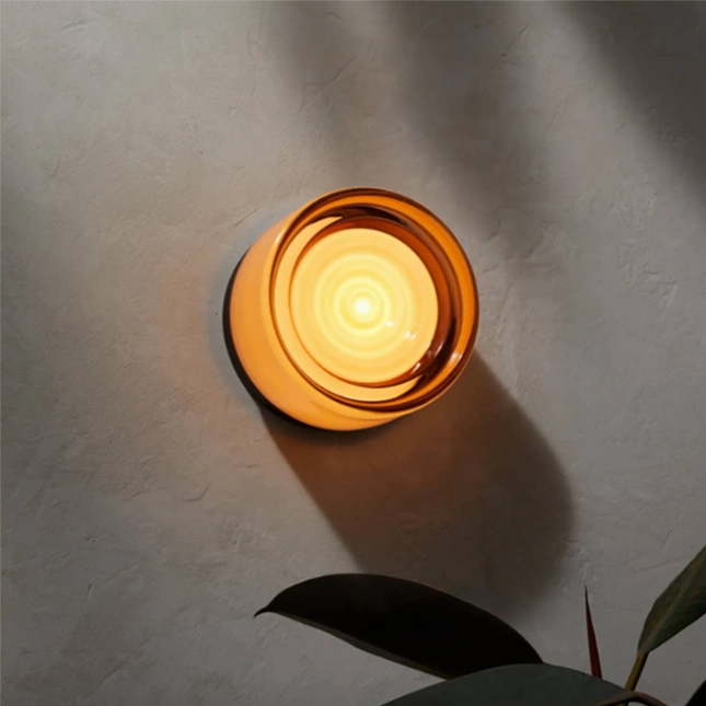 Modern Glass Wall Sconce | Amber, Smoked, Jade &amp; White | Black, White &amp; Satin Nickel | IP22 | 5W