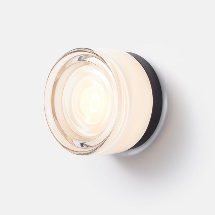 Modern Glass Wall Sconce | Amber, Smoked, Jade &amp; White | Black, White &amp; Satin Nickel | IP22 | 5W