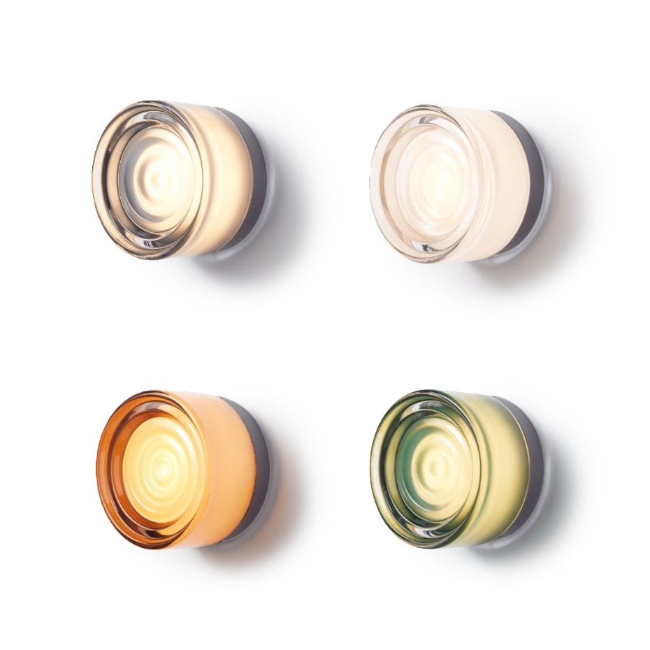 Modern Glass Wall Sconce | Amber, Smoked, Jade &amp; White | Black, White &amp; Satin Nickel | IP22 | 5W