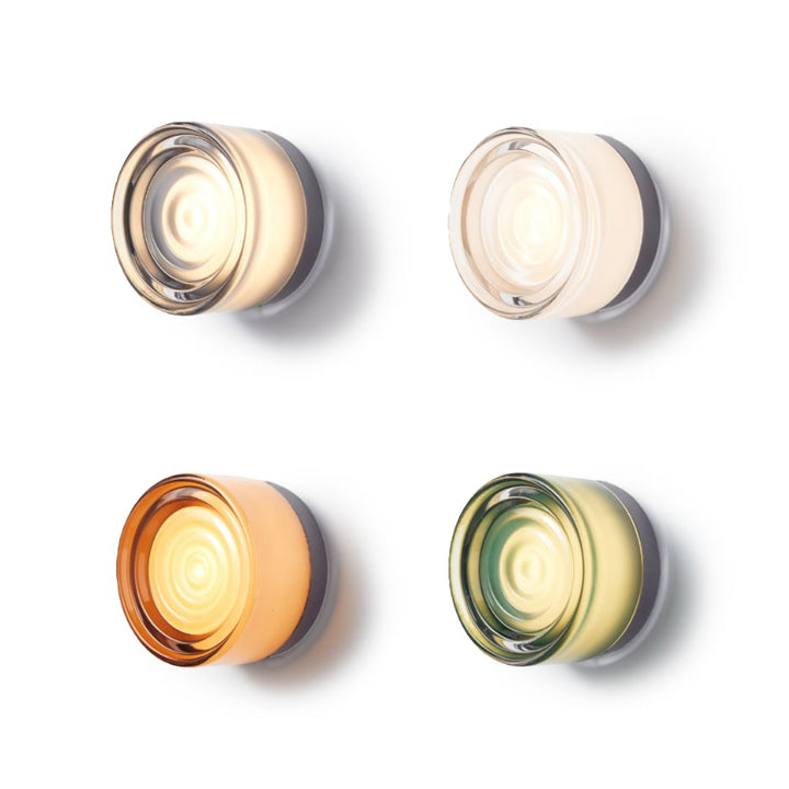 Modern Glass Wall Sconce | Amber, Smoked, Jade &amp; White | Black, White &amp; Satin Nickel | IP22 | 5W