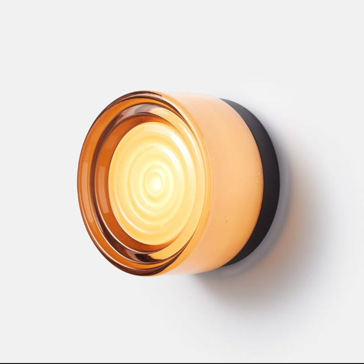 Modern Glass Wall Sconce | Amber, Smoked, Jade &amp; White | Black, White &amp; Satin Nickel | IP22 | 5W