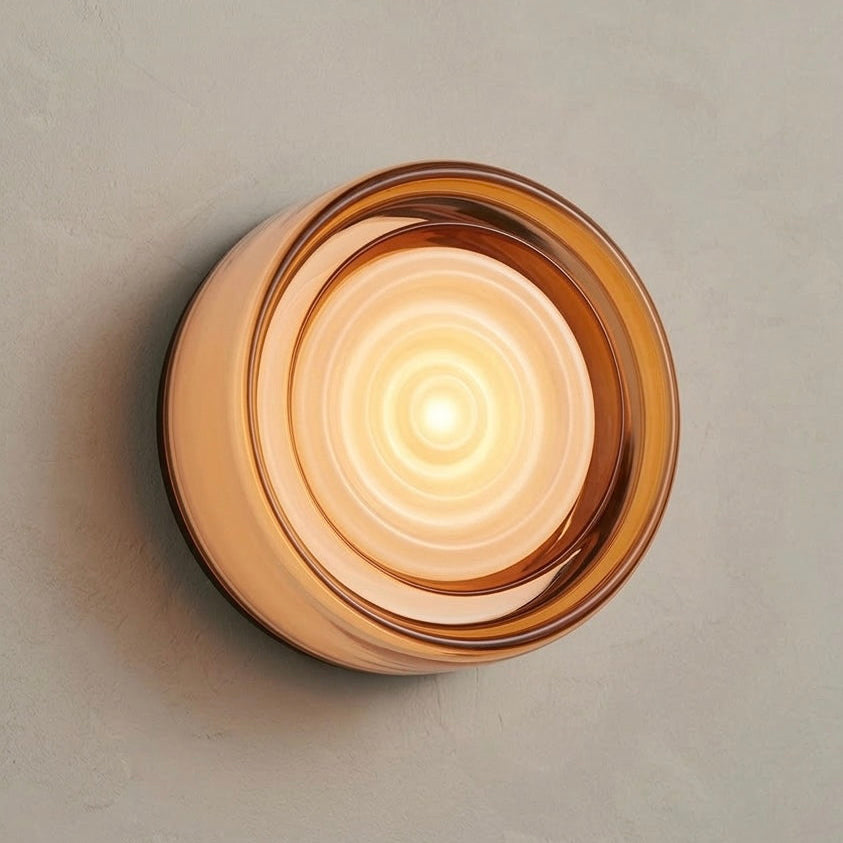 Modern Glass Wall Sconce | Amber, Smoked, Jade & White | Black, White & Satin Nickel | IP22 | 5W