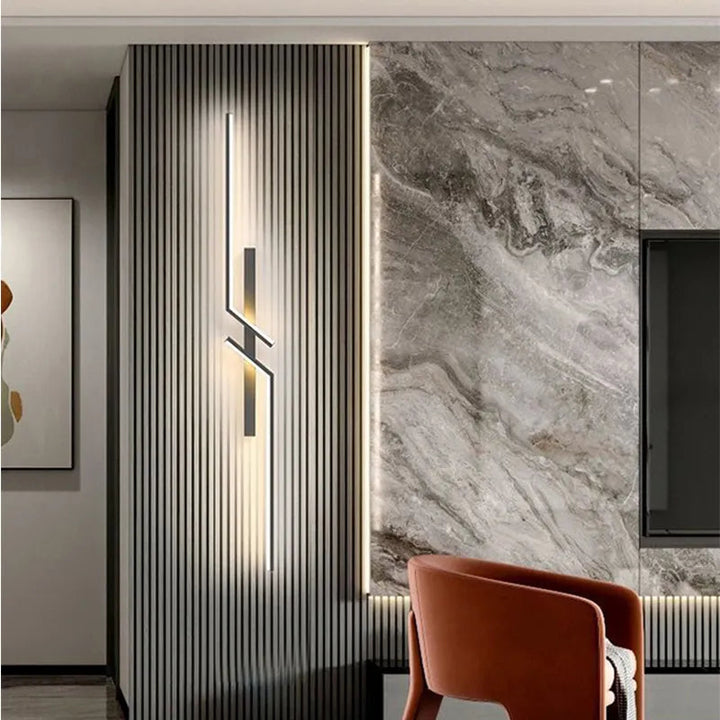 Modern Wall Light | Sculptural Geometric Bars For Tall Walls